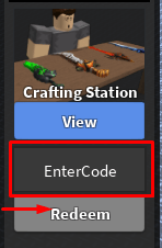 EnterCode-Feld und Redeem-Button im KMM-Inventar